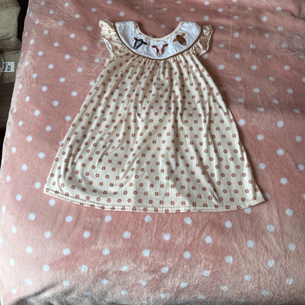 Floral Baby Dress with Ruffled Sleeves